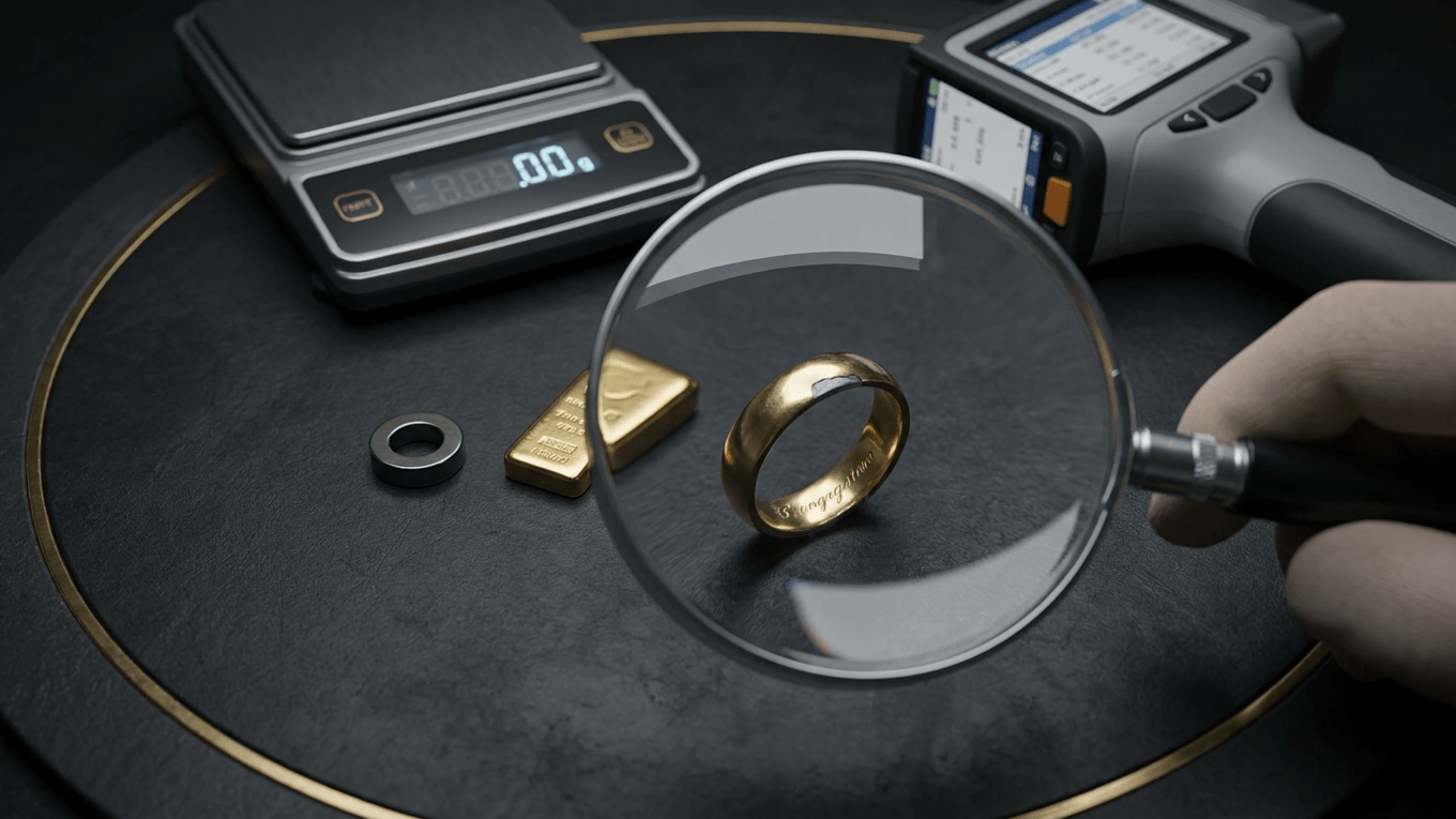 Professional examination of potentially counterfeit gold