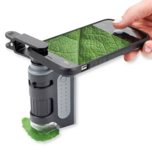 Carson MicroBrite Pro MM-350 Pocket Microscope with Smartphone Adapter